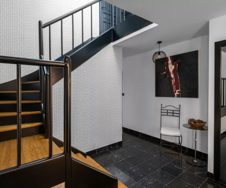 Escalier rénové dans une maison - Côtes d'Armor